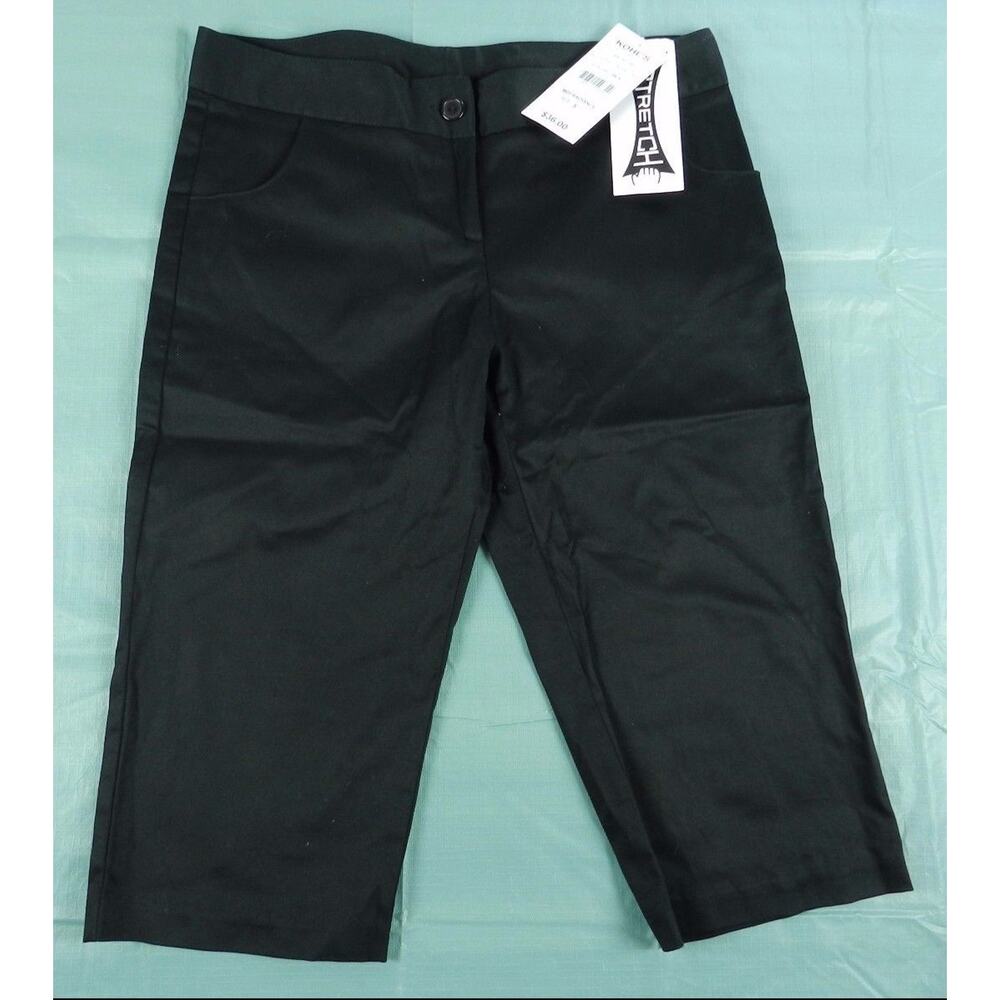 Women's pants WRAPPER size 5 black stretch bermuda easy care (tt60)